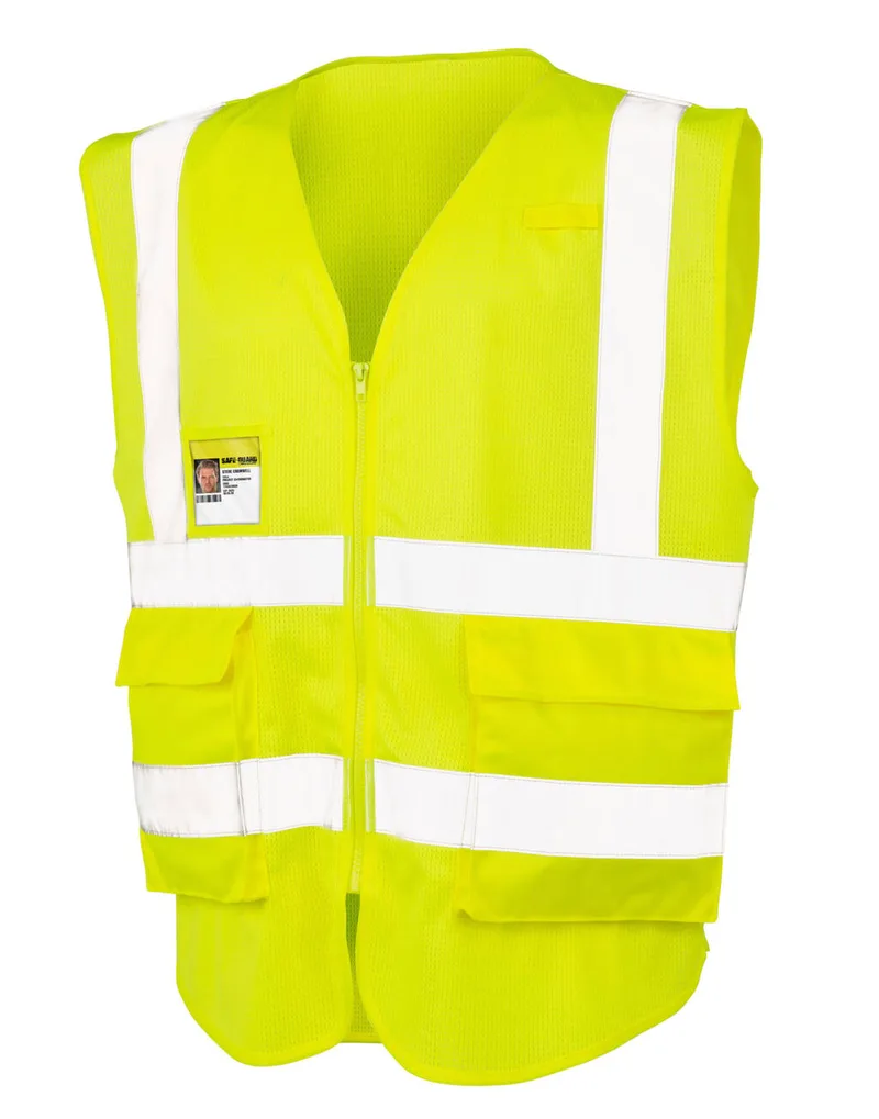 Executive Cool Mesh Safety Vest Result Safe-Guard R479X Fluorescent Yellow