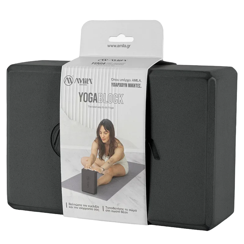 Τούβλο Yoga Amila Brick Μαύρο