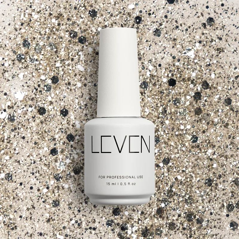 Leven | Ημιμόνιμο βερνίκι με glitter/shimmer 15ml no. G007 Antique Χρυσό