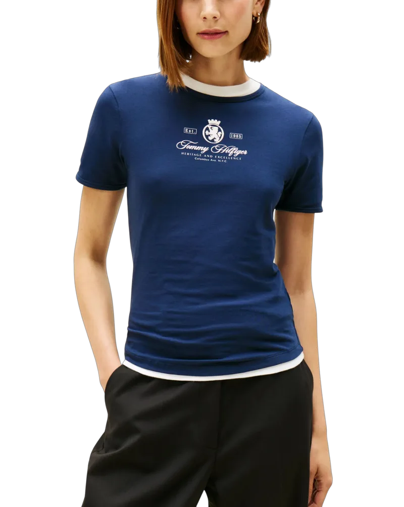 Γυναικείο T-shirt Navy Μπλε Tommy Hilfiger WW0WW47316-C1G