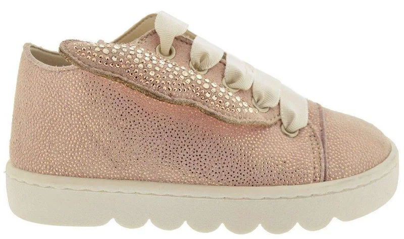 ΔΕΡΜΑΤΙΝΑ SNEAKERS BABYWALKER ΜΕ ΠΟΥΑ ΜΟΤΙΒΟ ΡΟΖ (EU:25)
