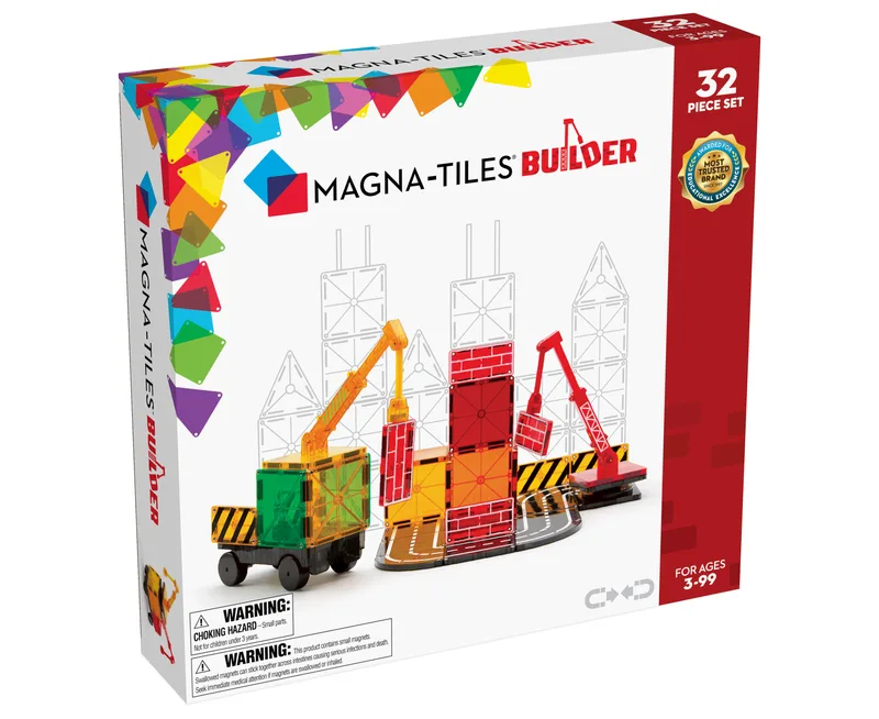 Μαγνητικό Παιχνίδι Κατασκευών Magna-Tiles Builder 32τμχ.