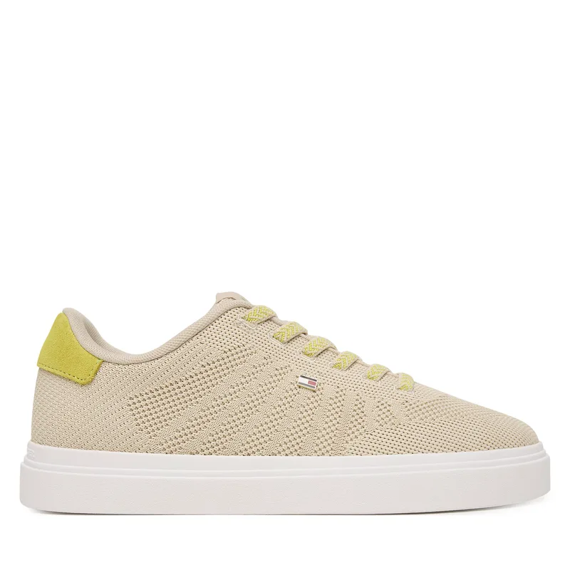 Αθλητικά Tommy Hilfiger Knit Cupsole FW0FW09289 Μπεζ