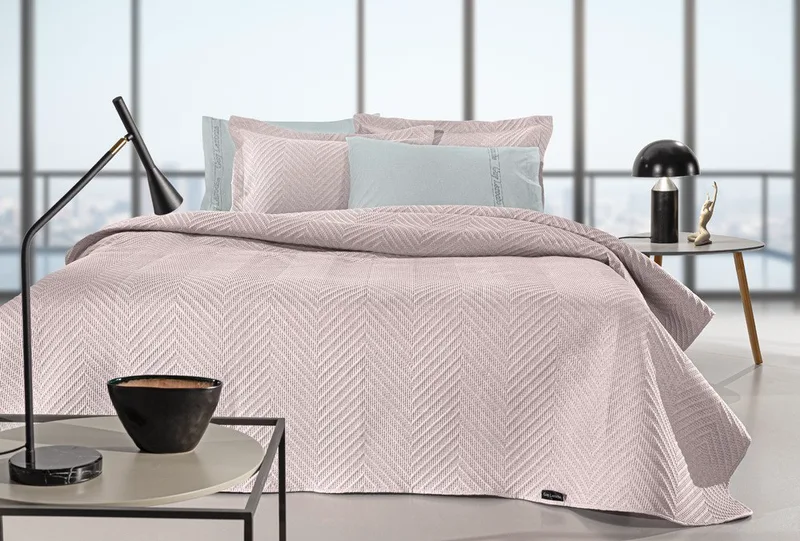 Σετ Κουβερλί Υπέρδιπλο 2 Τεμαχίων Guy Laroche Hamptons Sepia 220x240