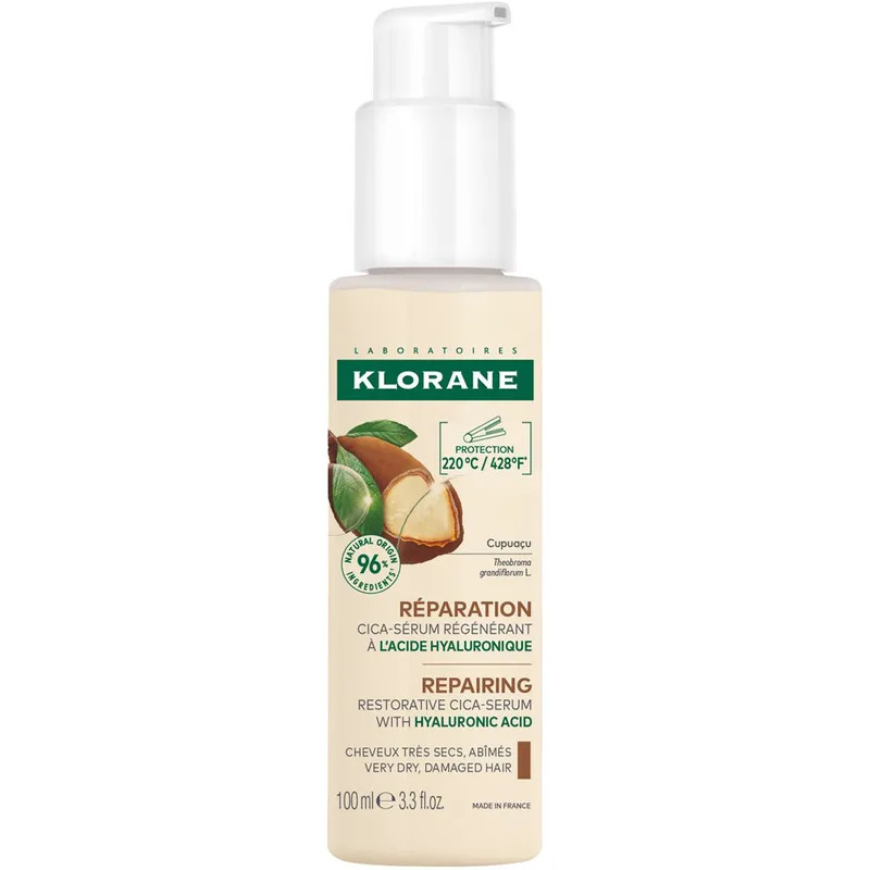 Klorane Cupuacu & Hyaluronic Acid Repairing Cica-Serum Ορός Προστασίας & Επανόρθωσης για Ξηρά & Κατεστραμμένα Μαλλιά με Βούτυρο Cupuacu 100ml