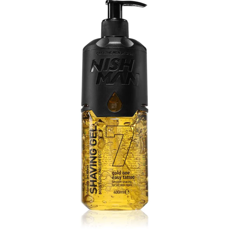 Nish Man Χρυσό One 07 τζελ ξυρίσματος για άντρες 400 ml