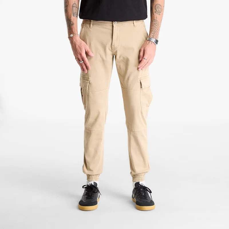 Παντελόνια Urban Classics Washed Cargo Twill Jogging Pants Μπεζ W33