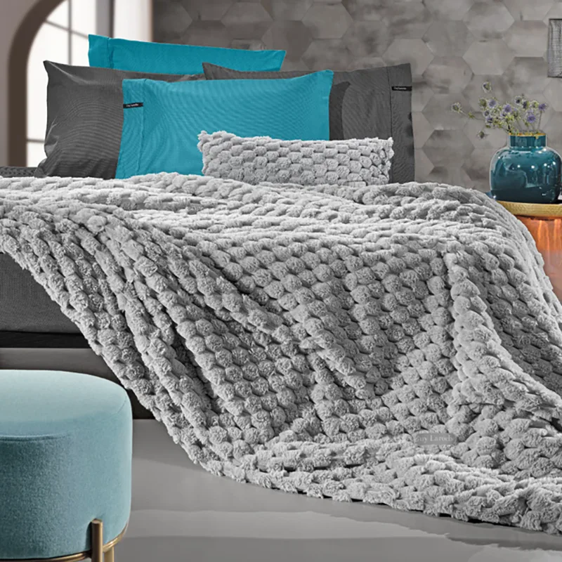 Κουβέρτα Γούνινη King Size 260X240 Guy Laroche Elixir Silver (260x240)