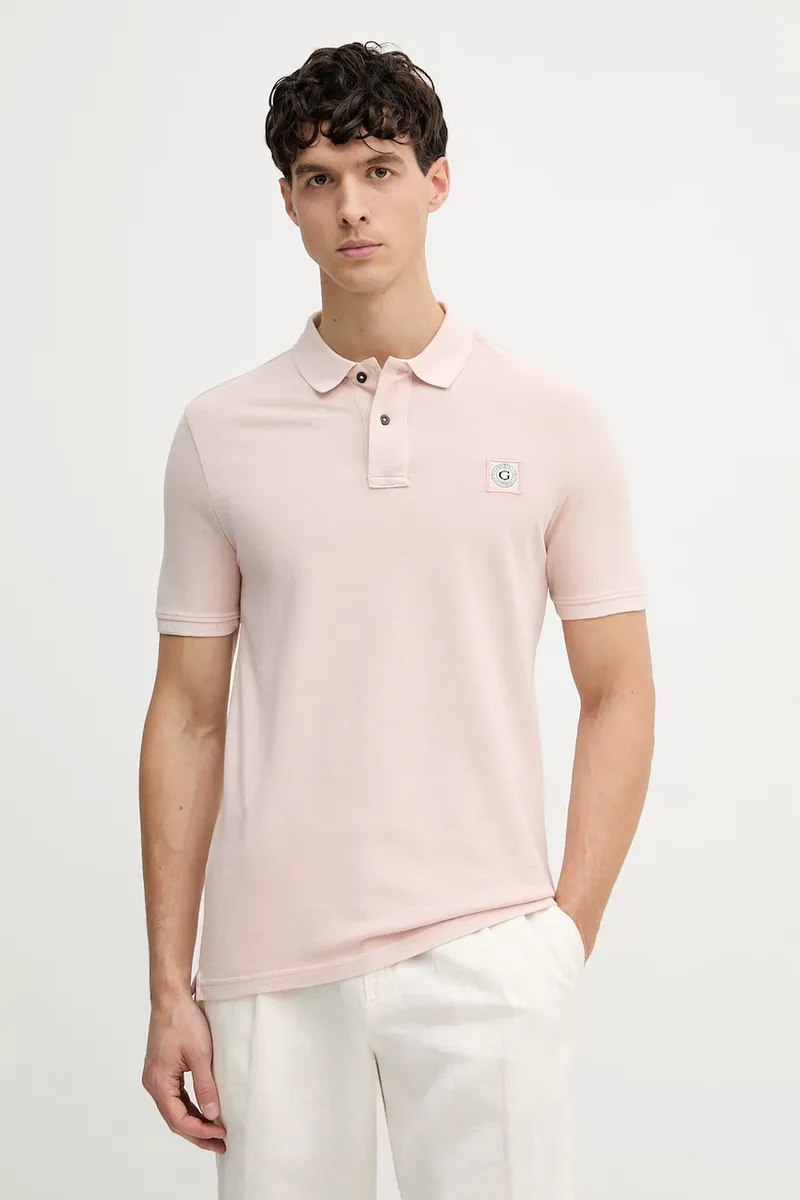 Βαμβακερό μπλουζάκι πόλο Guess