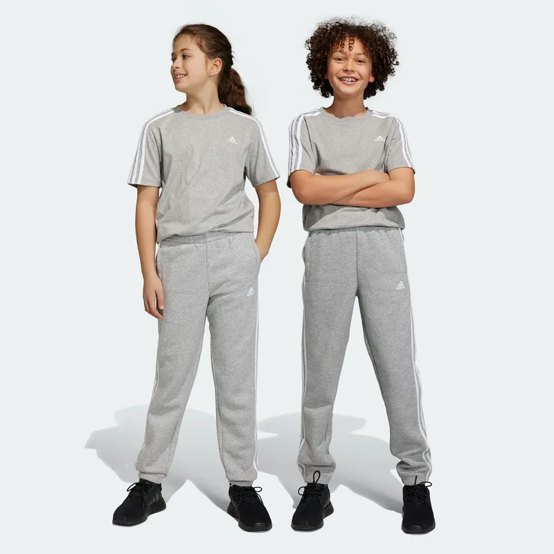 ADIDAS KIDS ESSENTIALS 3-STRIPES FLEECE JOGGERS ΓΚΡΙ