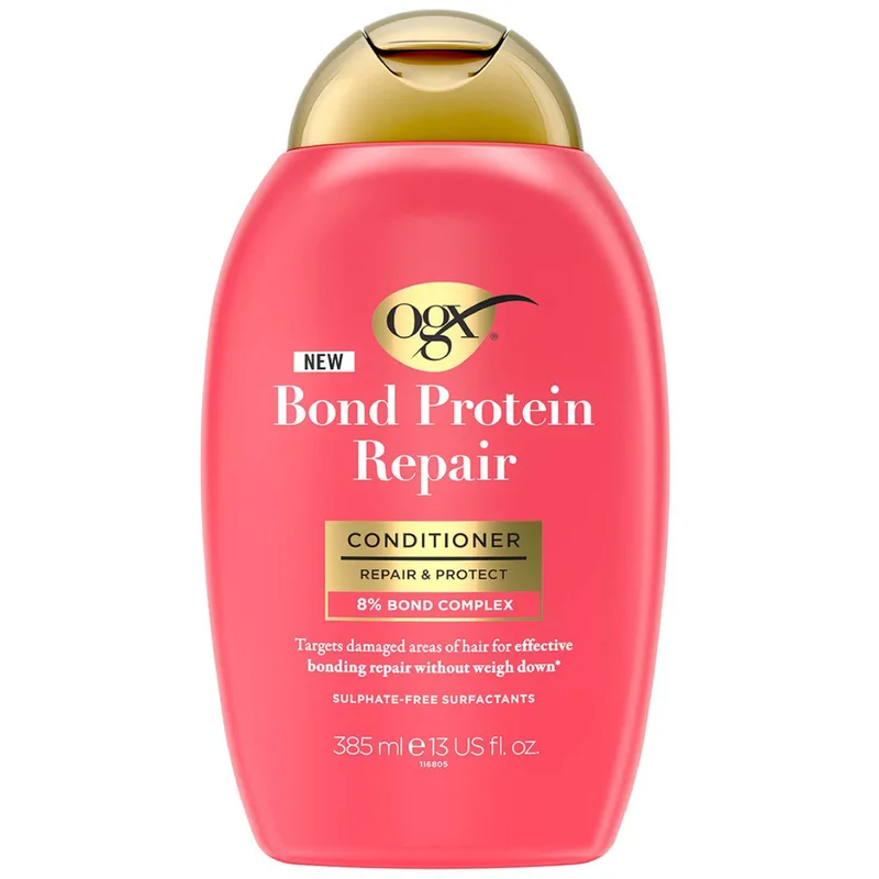 OGX Bond Protein Repair & Protect Conditioner Hair Μαλακτική Κρέμα Επανόρθωσης & Προστασίας των Ξηρών, Ταλαιπωρημένων Μαλλιών 385ml