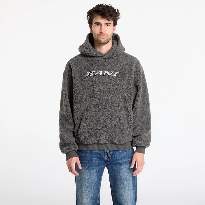 Φούτερ Karl Kani Kani Silver Teddy Hoodie Grey S