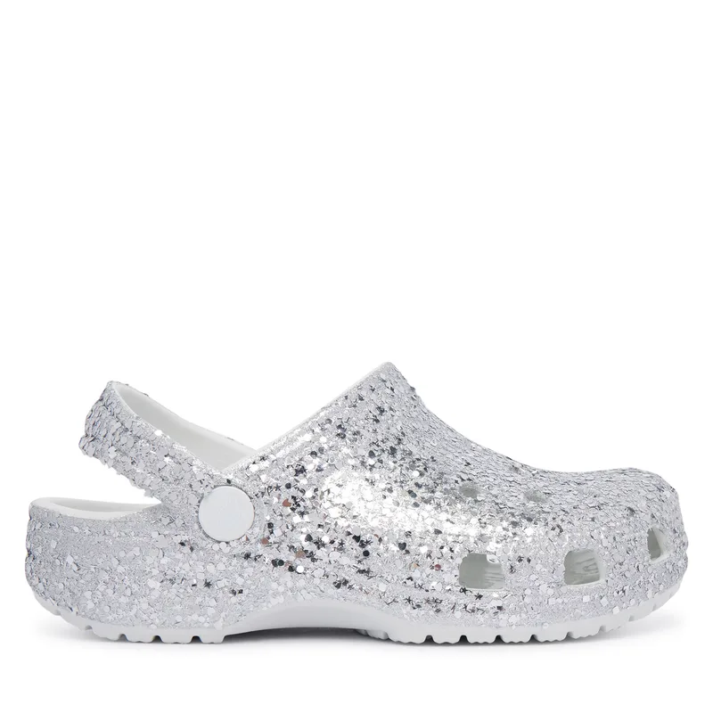 Παντόφλες Crocs Classic Dazzle Glitter Clog K 213915 Ασημί