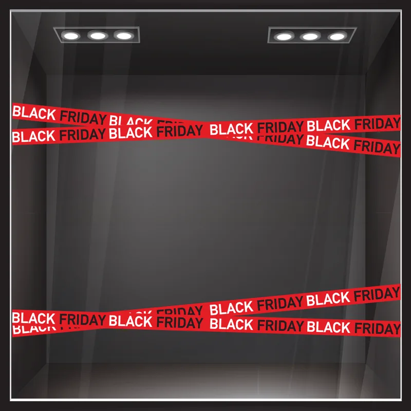 Αυτοκολλητο Εκπτωσεων BLACK FRIDAY RIBBON