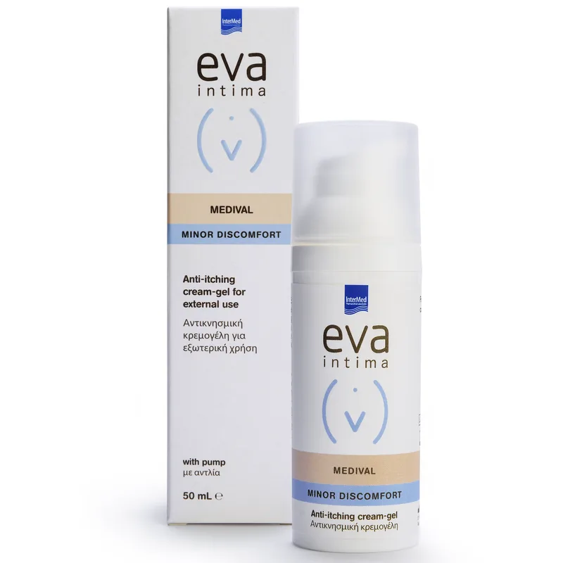 Eva Intima Medival Minor Discomfort Αιδοιϊκή Αντικνησμική Κρεμογέλη Εξωτερικής Χρήσης 50ml