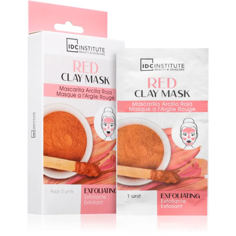 IDC Institute Red Clay Mask απολεπιστική μάσκα 3x8 γρ