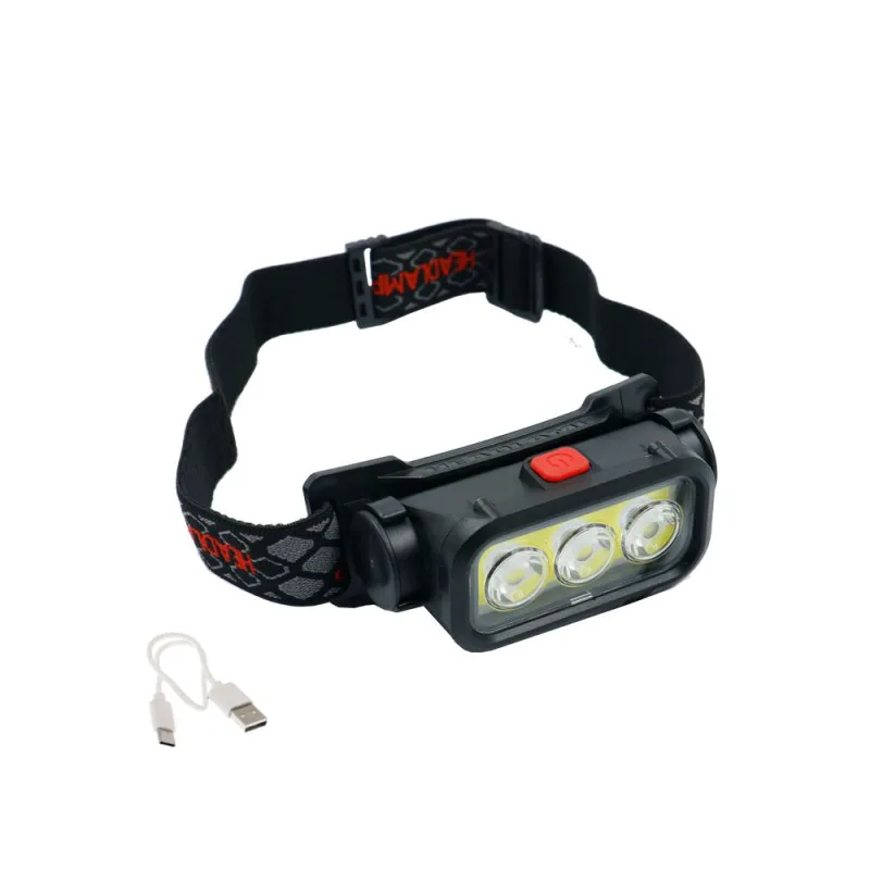 LED Επαναφορτιζόμενος Φακός Κεφαλής 1 COB 3 SMD με 4 Διαφορετικές Λειτουργίες BL-009