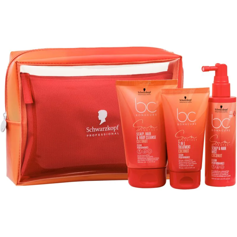 Schwarzkopf Professional BC Bonacure Sun Protect Sun Bag σετ ταξιδιού για μαλλιά ταλαιπωρημένα από τον ήλιο 1 τμχ
