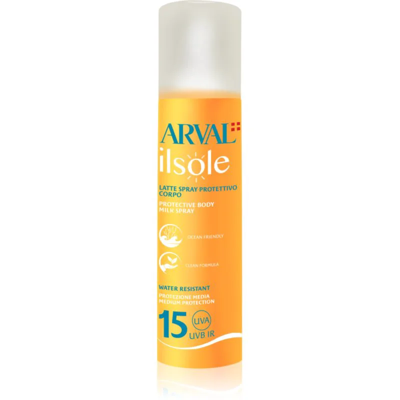 Arval IlSole Protective Body Milk Spray SPF 15 προστατευτική αντηλιακή λοσιόν σε σπρέι 200 ml
