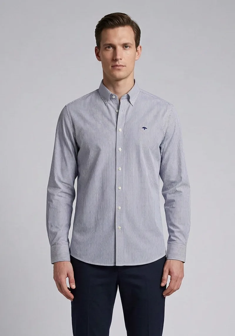 Fynch Hatton Πουκάμισο Stripe - 1613 9003 685 Navy