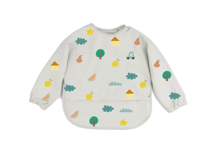 Long Sleeve Bib Tiny Bits - The Cotton Cloud