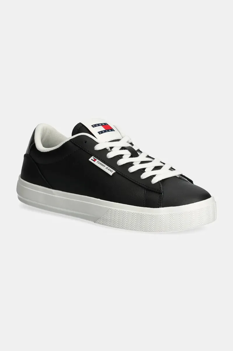 Δερμάτινα sneakers Tommy Jeans TJW CUPSOLE SNEAKER METALLIC