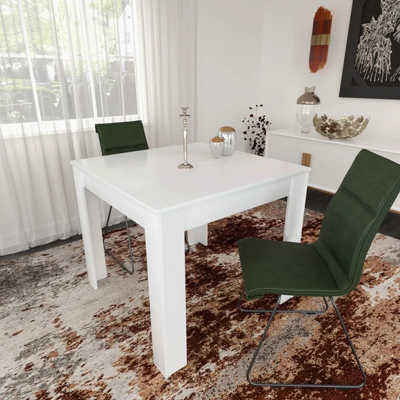 Τραπέζι Τραπεζαρίας Single 90 - Shiny White 801Cmy2903 (90x78x80 cm)
