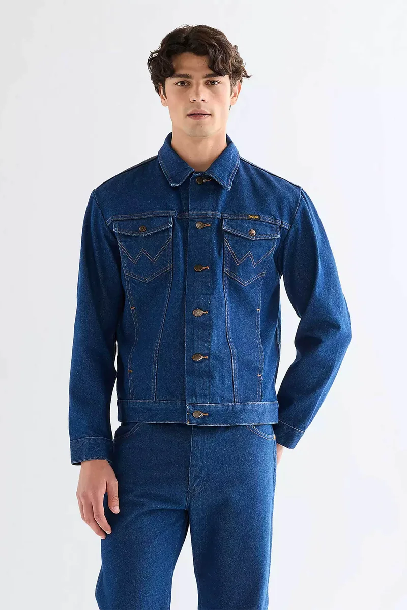 Wrangler® ανδρικό denim jacket Regular Fit "Cowboy" - 112379708 Denim Blue