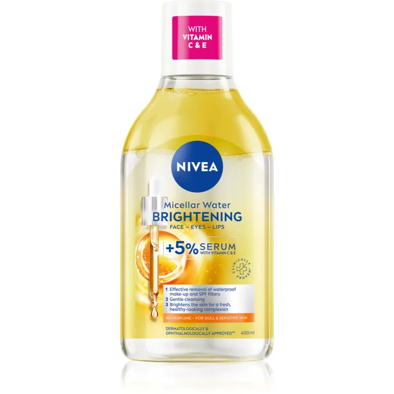 NIVEA Micellar Brightening μικυλλιακό νερό καθαρισμού για λαμπρή επιδερμίδα 400 ml