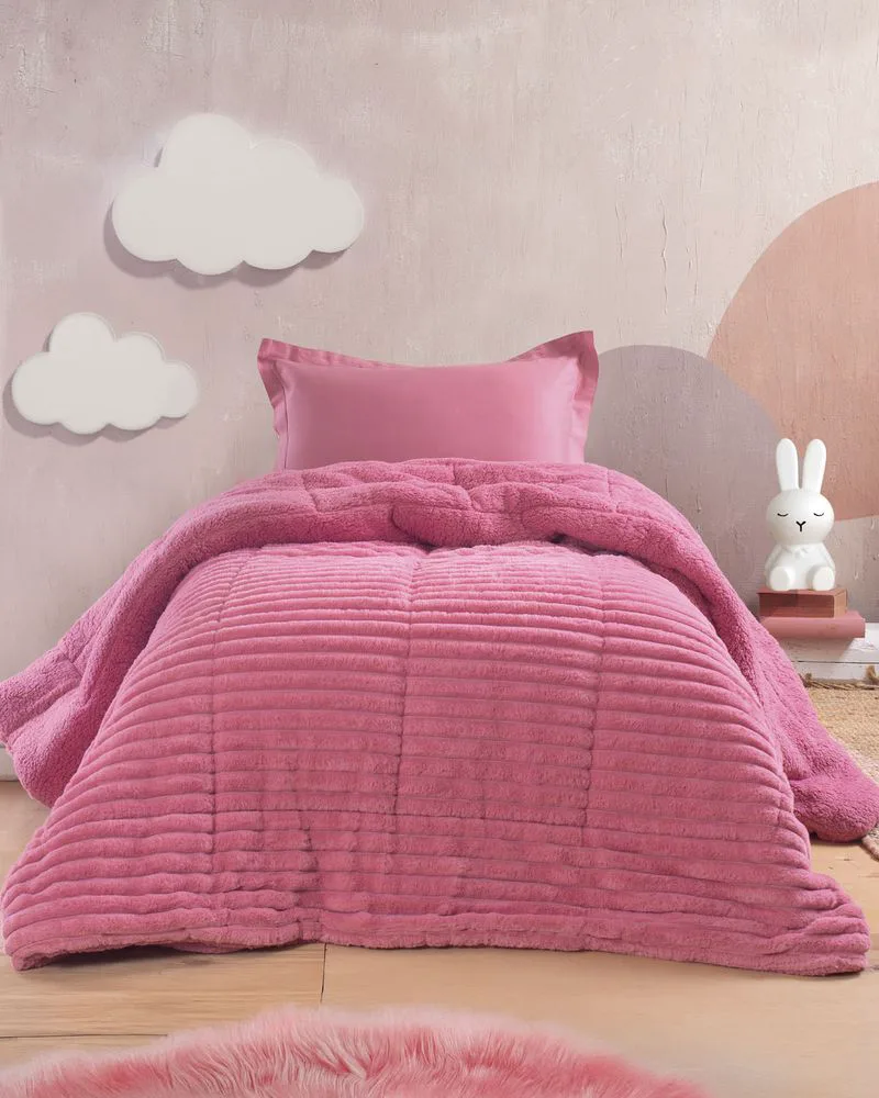 ΚΟΥΒΕΡΤΟΠΑΠΛΩΜΑ ΗΜΙΔΙΠΛΟ RYTHMOS BUTTER ΡΟΖ 160X220CM