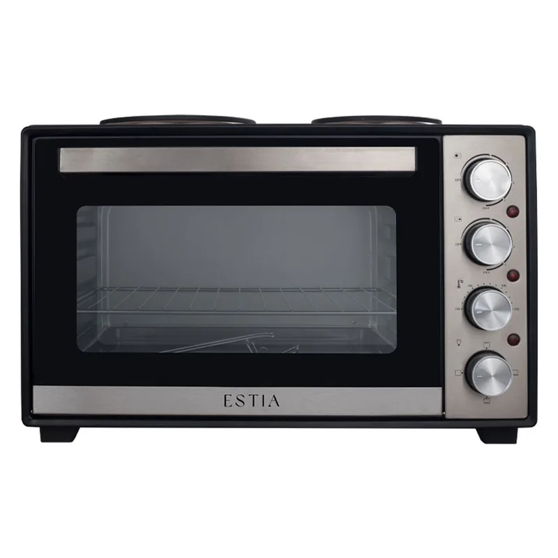 Estia Ηλεκτρικό Φουρνάκι Multicook Compact 3600W 38Lt Με 2 Εστίες Και Αντικολλητικό Εσωτερικό
