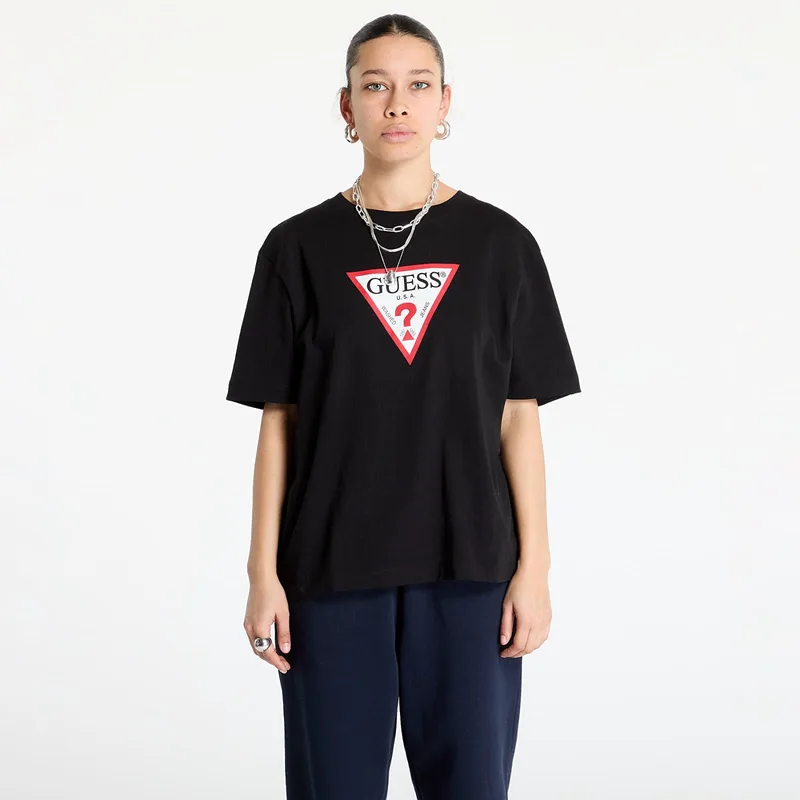 T-shirt Guess JEANS Ss Cn Os Iconic Tee Jet Black A996 M