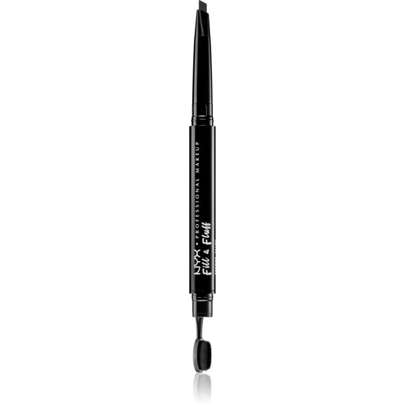 NYX Professional Makeup Fill & Fluff μυραλοιφή για τα φρύδια σε μολύβι απόχρωση 08 - Black 0,2 γρ