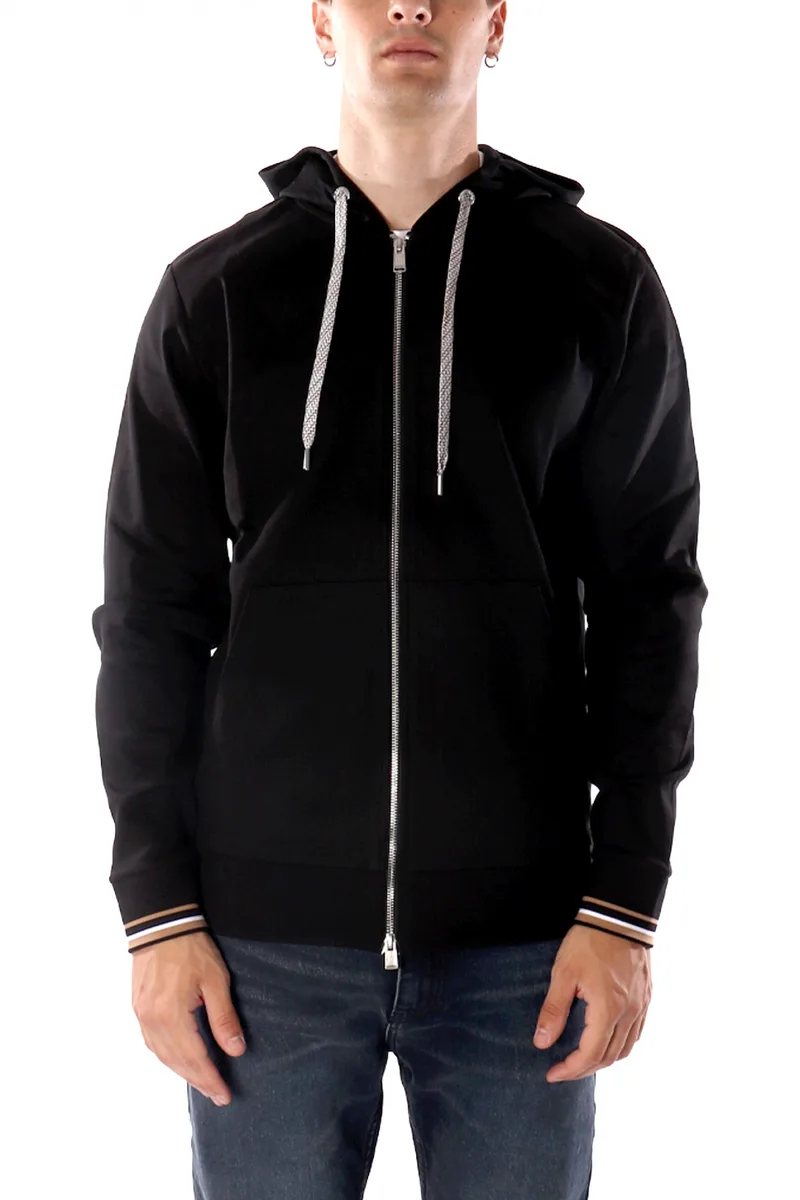 BOSS ΦΟΥΤΕΡ ZIPHOOD C-SPENCE 109 ΜΑΥΡΟ