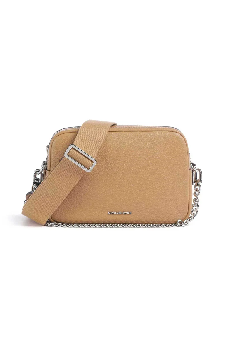 Michael Kors γυναικεία δερμάτινη τσάντα crossbody "Bryant Medium" - 32S5SYTC5L Καμηλό