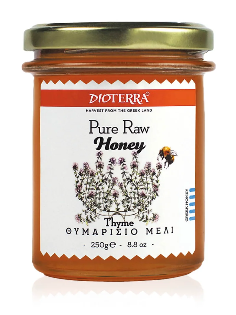 Αγνό, άθερμο θυμαρίσιο μέλι, Αχαΐας "Dioterra" 250g>