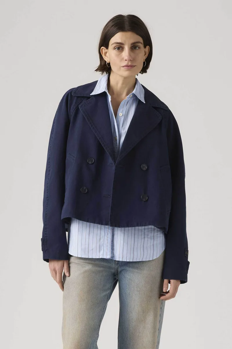 Levi's® γυναικείο jacket cropped Relaxed Fit "Bree" - 005AO0003 Μπλε Σκούρο