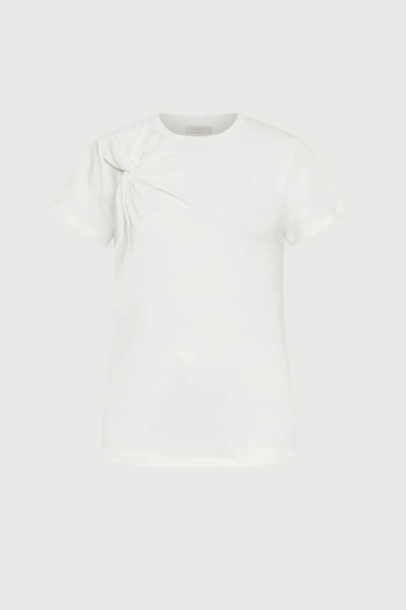 MARELLA T-SHIRT BAMBY ΛΑΙΜΟΚΟΨΗ ΚΟΜΠΟΣ ΛΕΥΚΟ