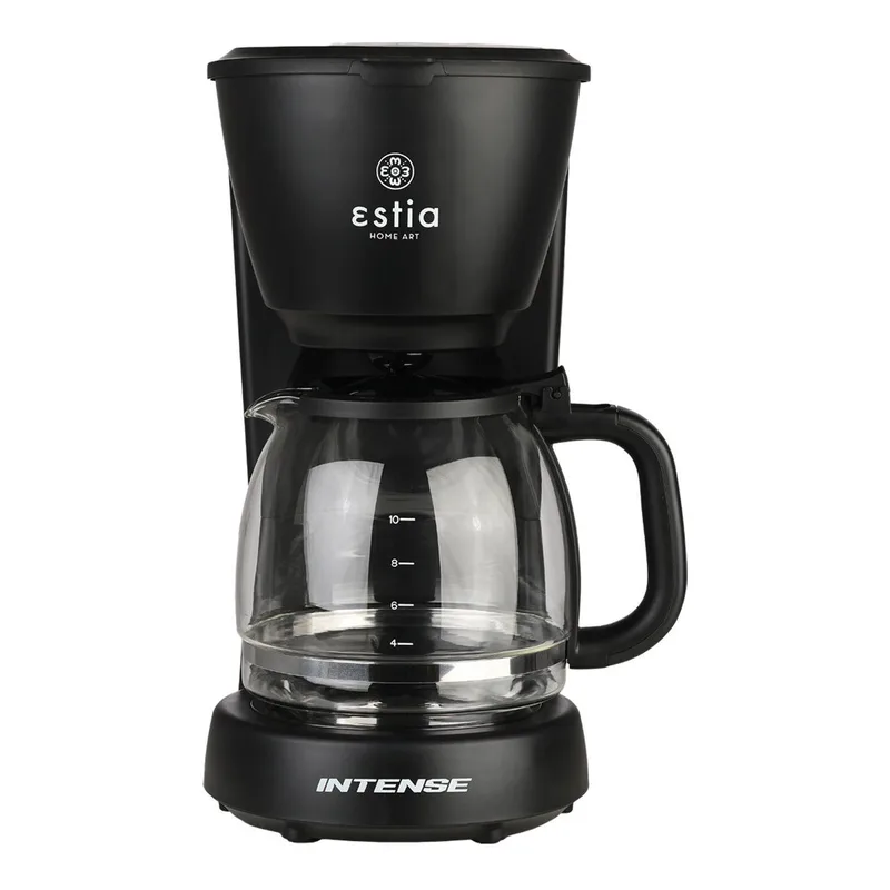 Estia Καφετιέρα Φίλτρου Intense Dark Πλαστική 1000W Με Γυάλινη Κανάτα 1.25Lt Ματ