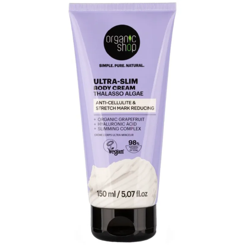 Organic Shop Thalasso Algae Anti-Cellulite & Stretch Mark Reducing Ultra-Slim Βody Cream Ενυδατική & Συσφικτική Κρέμα Σώματος με Θαλάσσια Φύκια & με Άρωμα Γκρέιπφρουτ Κατά της Κυτταρίτιδας & για Μείωση Ραγάδων για Απαλό & Νεανικό Δέρμα 150ml