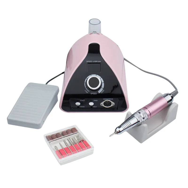 επαγγελματικός τροχός νυχιών zs-711- nail drill set pro 65w σε ροζ χρώμα