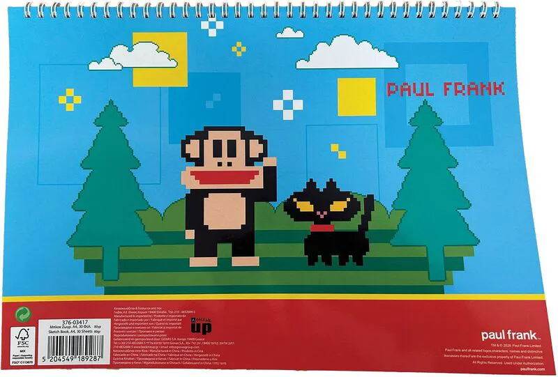 Paul Frank Colorado Μπλοκ Ζωγραφικής Α4 30 Φύλλων (376-03417)