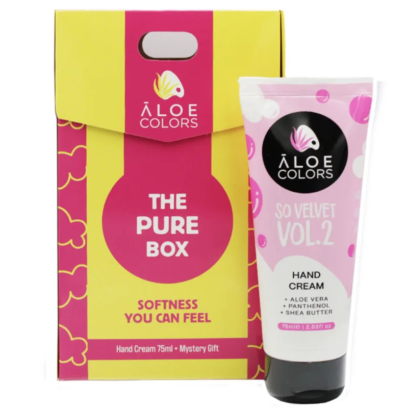 Aloe Colors Promo So Velvet Vol.2 The Pure Box Hand Cream 75ml & Δώρο Mystery Gift