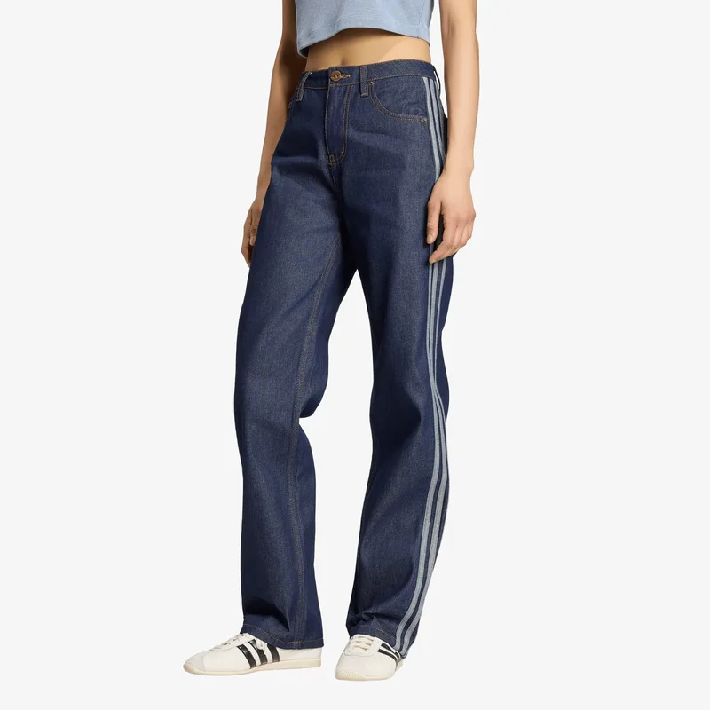 Παντελόνια adidas Firebird Mid Rise Straight Denim Pant Indigo Denim 25/30
