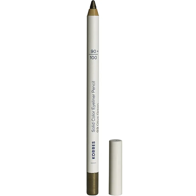 Korres Solid Color Eyeliner Pencil Απαλό Μολύβι Ματιών για Έντονο Χρώμα & για Τέλειο Περίγραμμα με Ένα Μόνο Πέρασμα 1,2g - 03 Olive Green