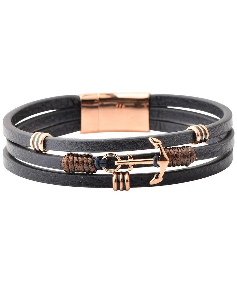 U.S. POLO Βραχιόλι από Ανοξείδωτο ατσάλι Black JW9093BR