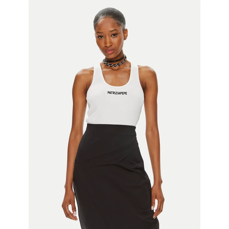 Patrizia Pepe Τοπ 8M1617/J216-W103 Λευκό Slim Fit