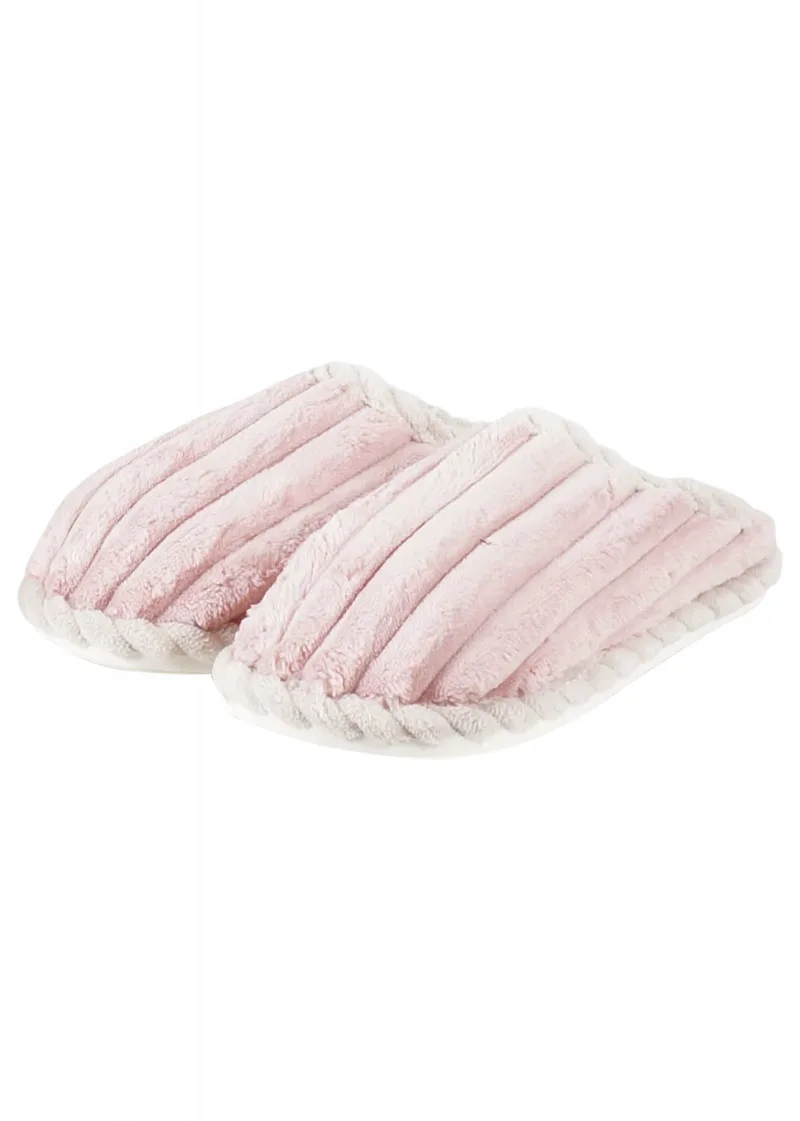 Γυναικεία παντόφλα coral fleece εσωτερική γούνινη επένδυση ΡΟΖ