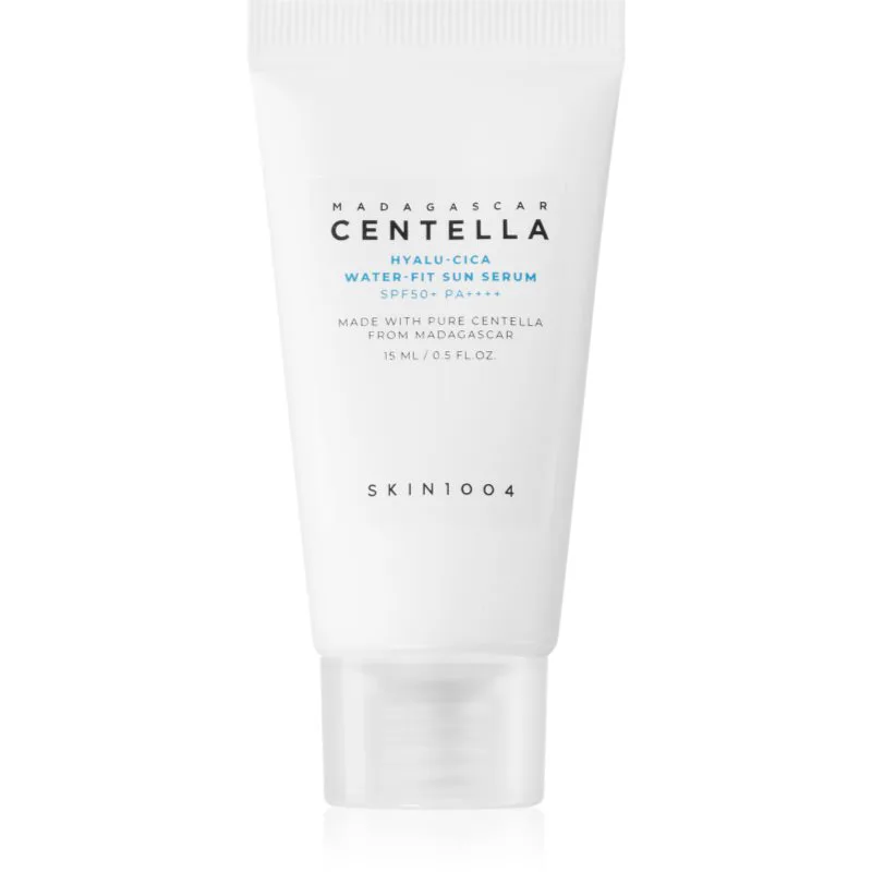 SKIN1004 Madagascar Centella Hyalu-Cica Water-Fit Sun Serum προστατευτικός ορός με ενυδατικό αποτέλεσμα SPF 50+ 15 ml