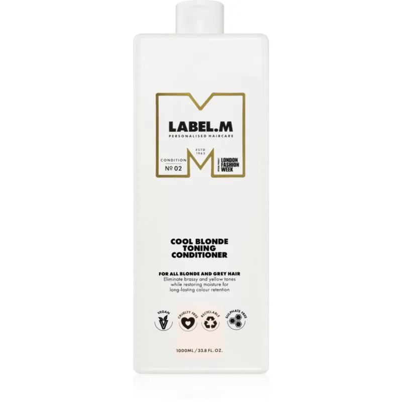 label.m Cool Blonde Conditioner ενυδατικό μαλακτικό εξουδετέρωση κίτρινων αποχρώσεων 1000 ml